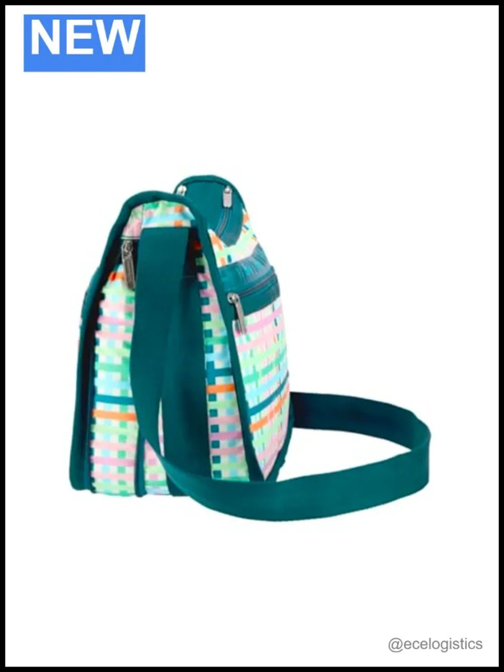 LeSportsac Crossbody Bag with Matching Cosmetic Bag, Recycled Nylon, Adjustable